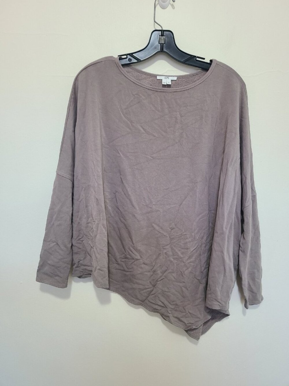 Helmut Lang Long Seeve Top Asymmetric Hem Tan Women's size S